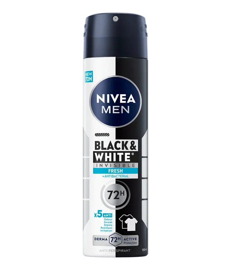 Deodorant spray pentru barbati Black & White Fresh, 150ml, Nivea