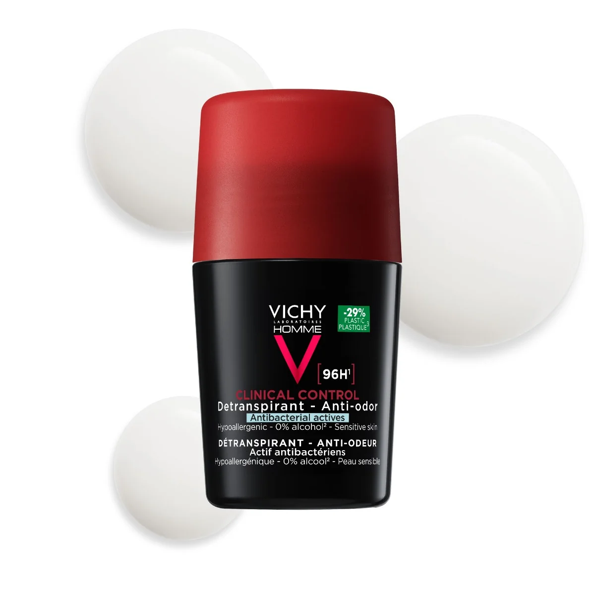 Deodorant Homme cu roll-on pentru barbati Clinical Control 96h, 50ml, Vichy