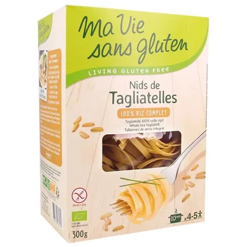 Cuiburi de tagliatele ecologice din orez integral fara gluten, 300g, Ma Vie Sans Gluten