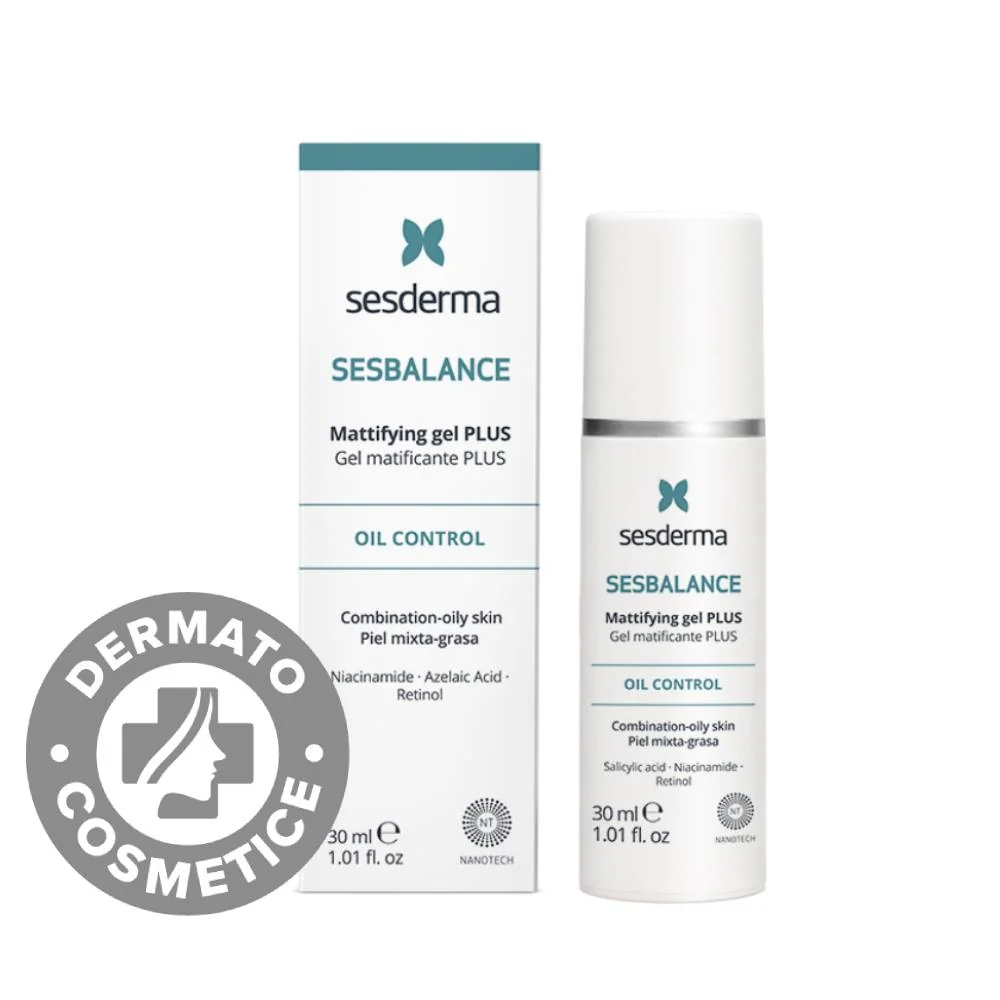 Gel matifiant pentru ten mixt si gras Plus Sesbalance, 30ml, Sesderma