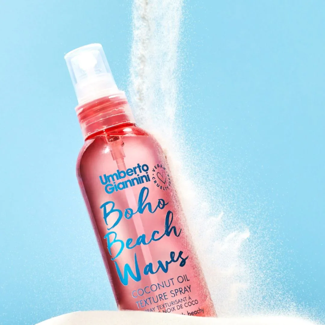Spray texturizant cu ulei de Cocos pentru efect de bucle lejere Boho Beach Waves, 200ml, Umberto Giannini
