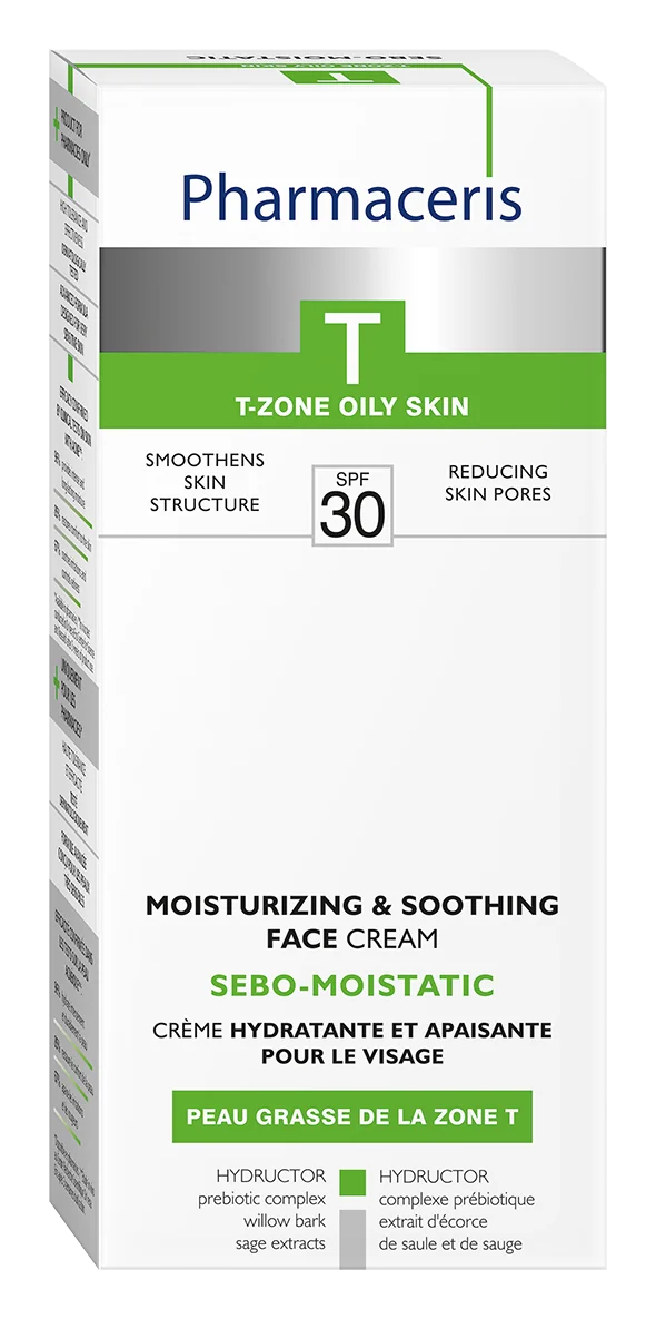 Crema intensiv hidratanta SPF30 Sebo-Moistatic T, 50ml, Pharmaceris