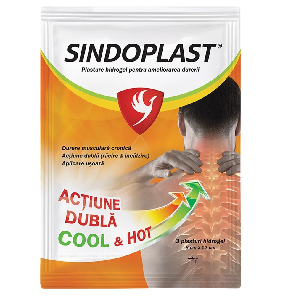 Plasturi cu hidrogel Sindoplast, 3 bucati, Fiterman Pharma