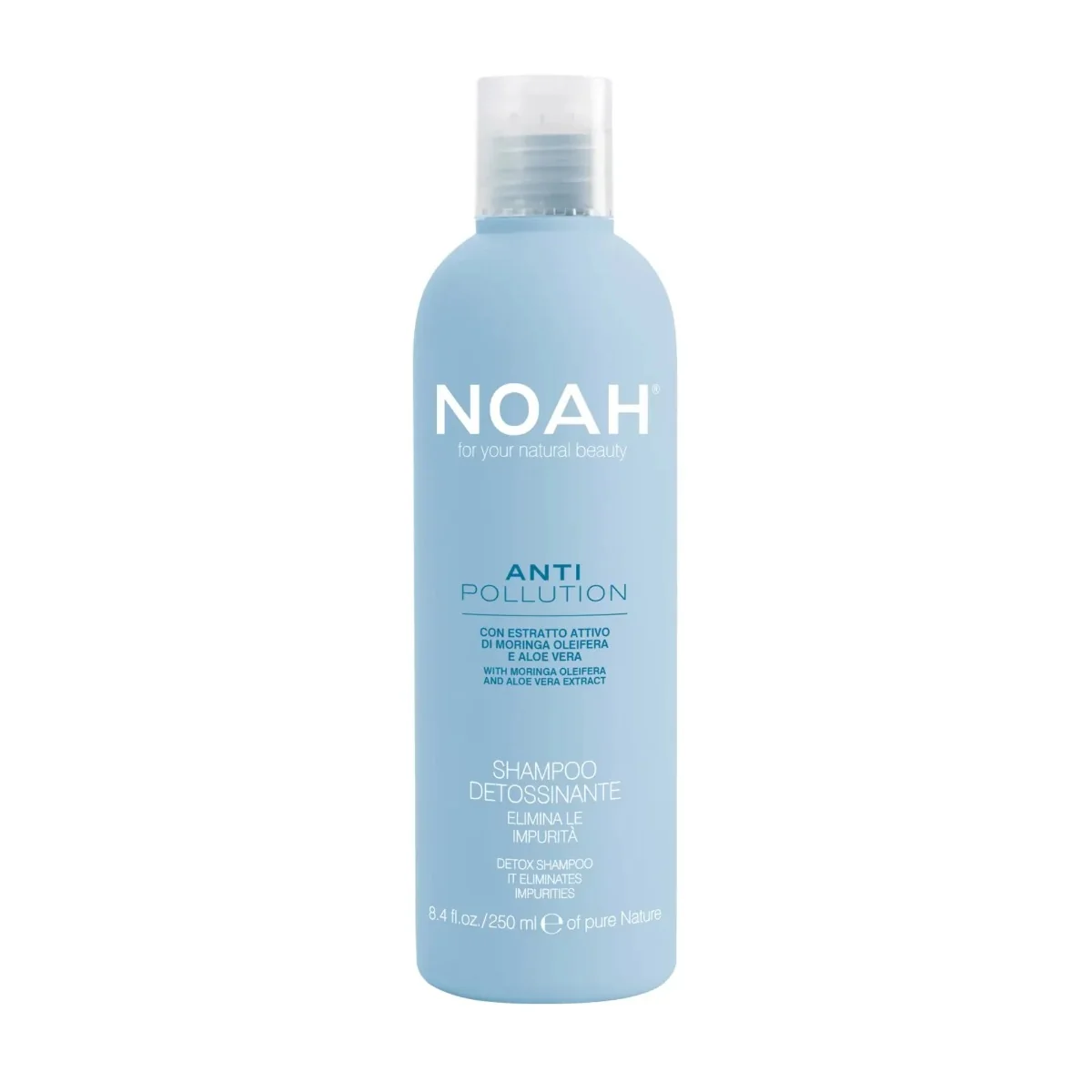 Sampon detoxifiant cu Moringa si Aloe Vera, 250ml, Noah