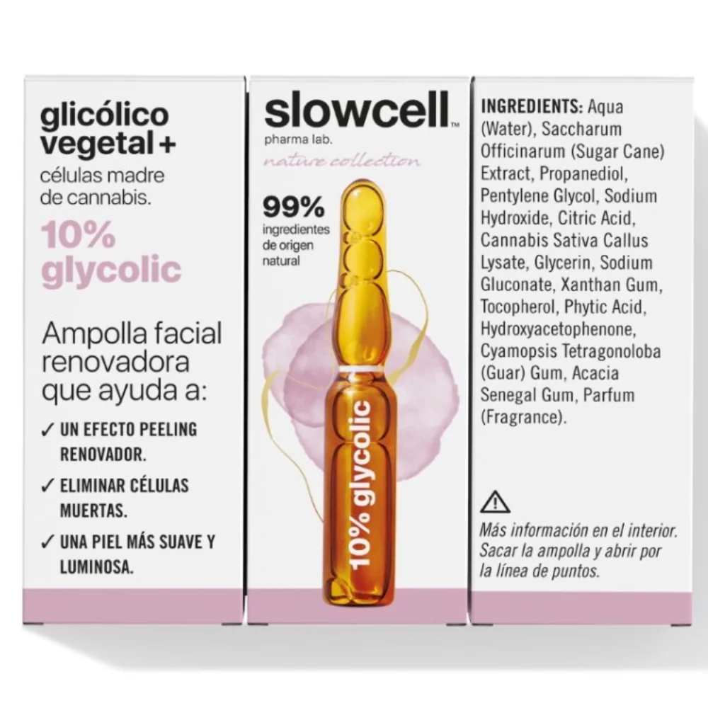 Fiola cu acid glicolic 10%, 2ml, Slowcell