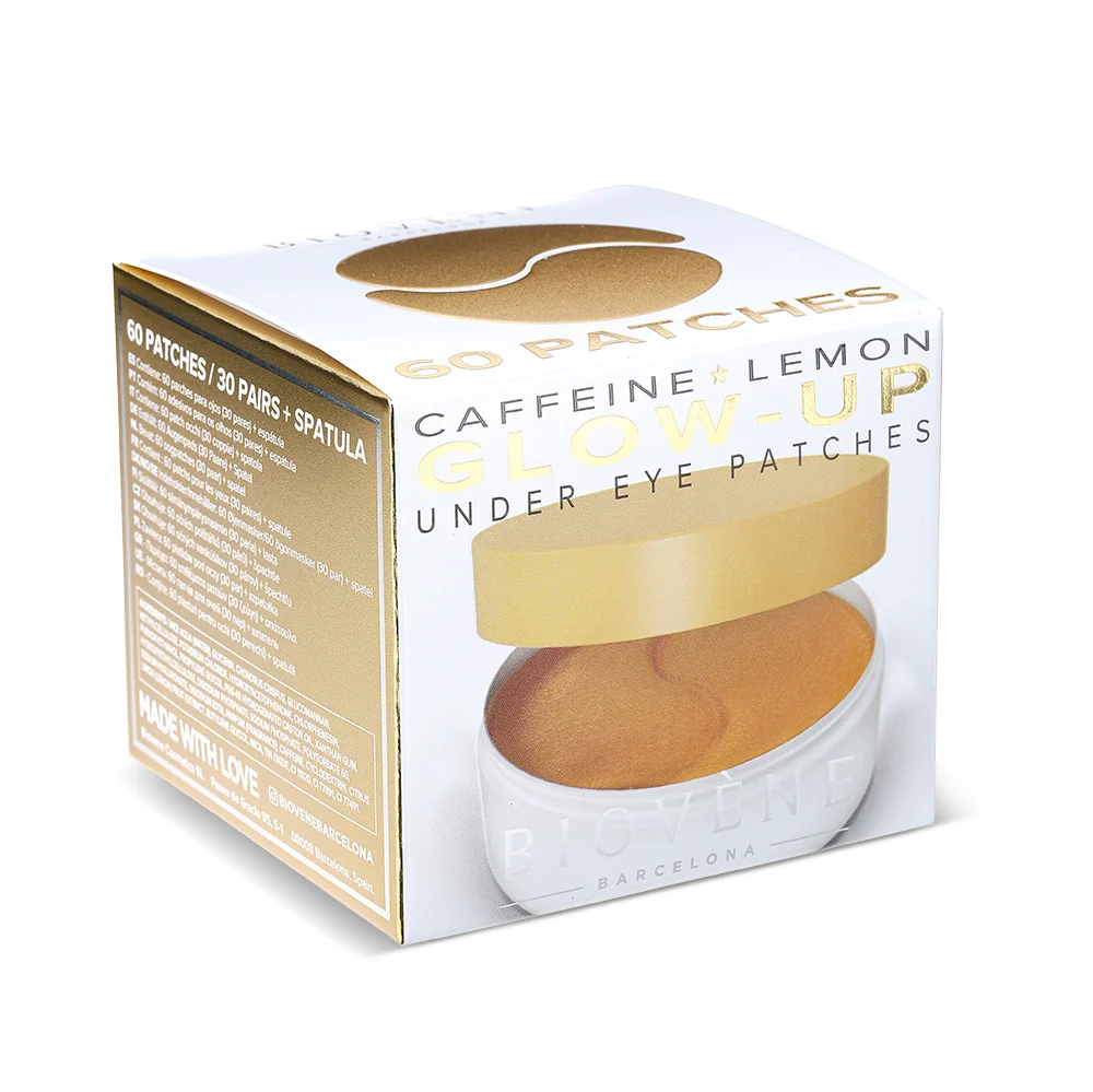 Plasturi cu hidrogel pentru zona ochilor Caffeine Glow-Up, 60 bucati, Biovene