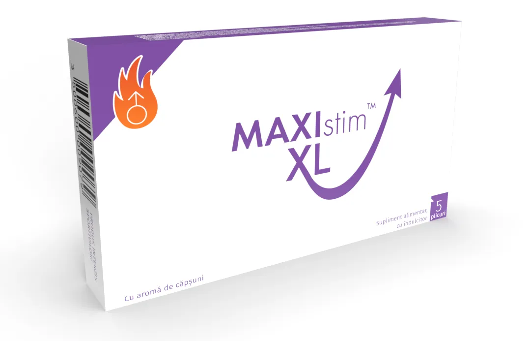 Maxistim XL stimulent pentru barbati, 5 plicuri, NaturPharma