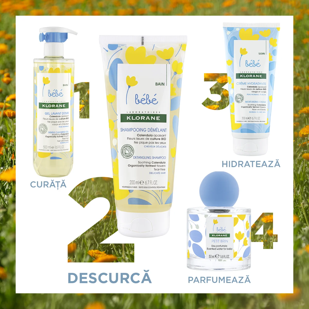 Sampon protector, 200ml, Klorane Bebe
