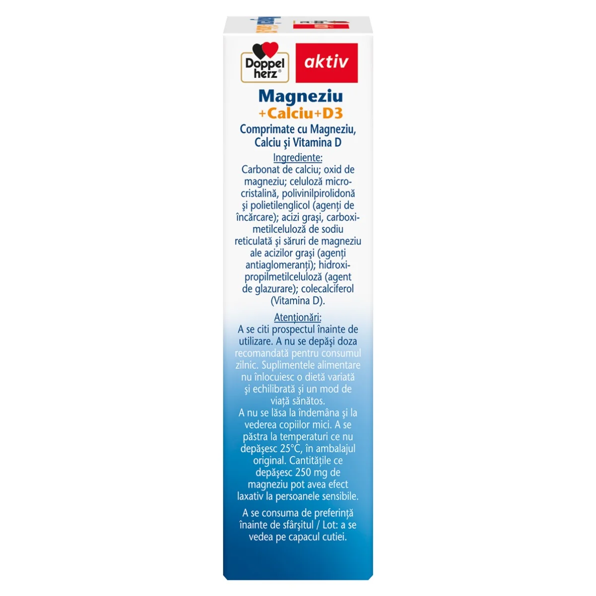 Magneziu + Calciu + D3, 30 comprimate, Doppelherz