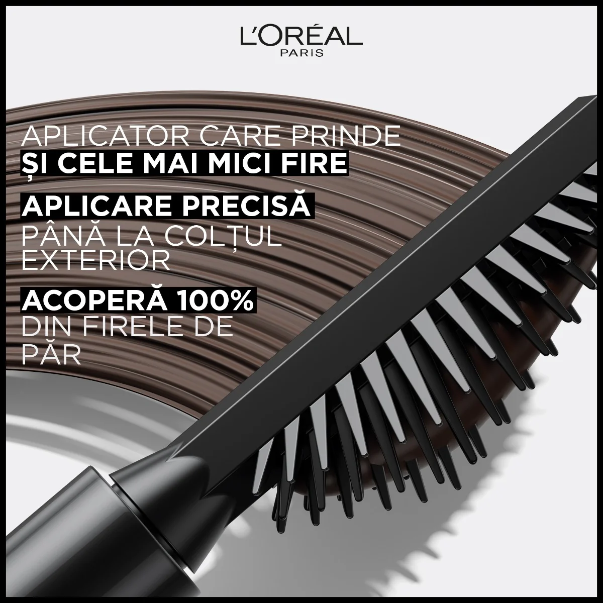 Mascara pentru sprancene cu efect de volum Infaillible 24H Light Brunette, 4.9ml, L'Oreal Paris