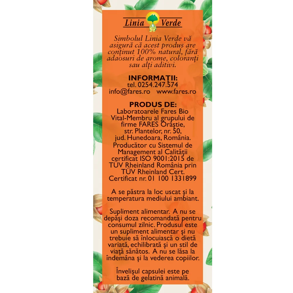 Ashwagandha cu ginseng, 60 capsule, Fares