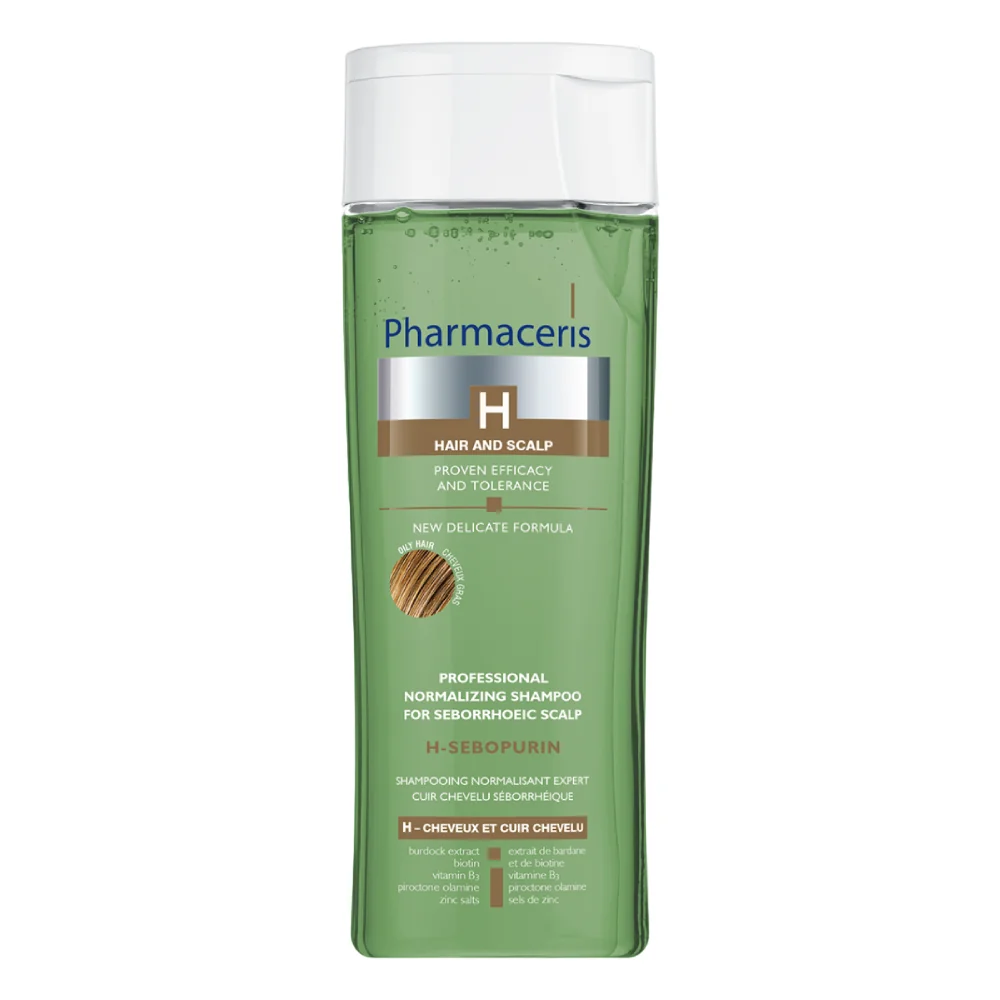 Sampon normalizant pentru scalp Seboreic & Par gras Sebo-Purin H, 250ml, Pharmaceris