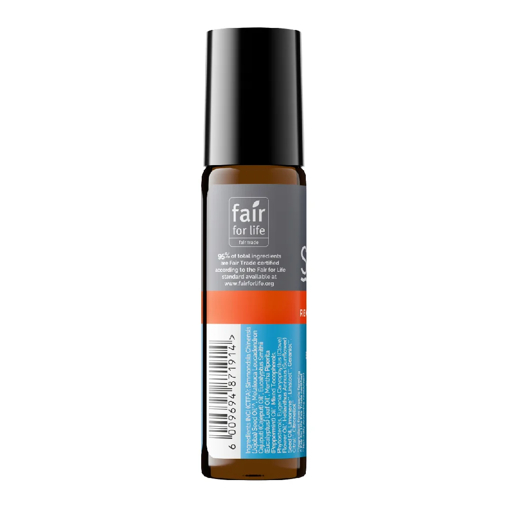 Roll-on cu uleiuri esentiale pure organice Ecocert respiratie usoara Breathe, 10ml, Soil