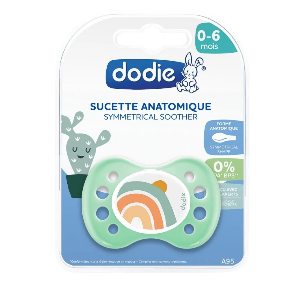 Suzeta anatomica din silicon 0-6 luni Viata Fericita Baieti A95, 1 bucata, Dodie