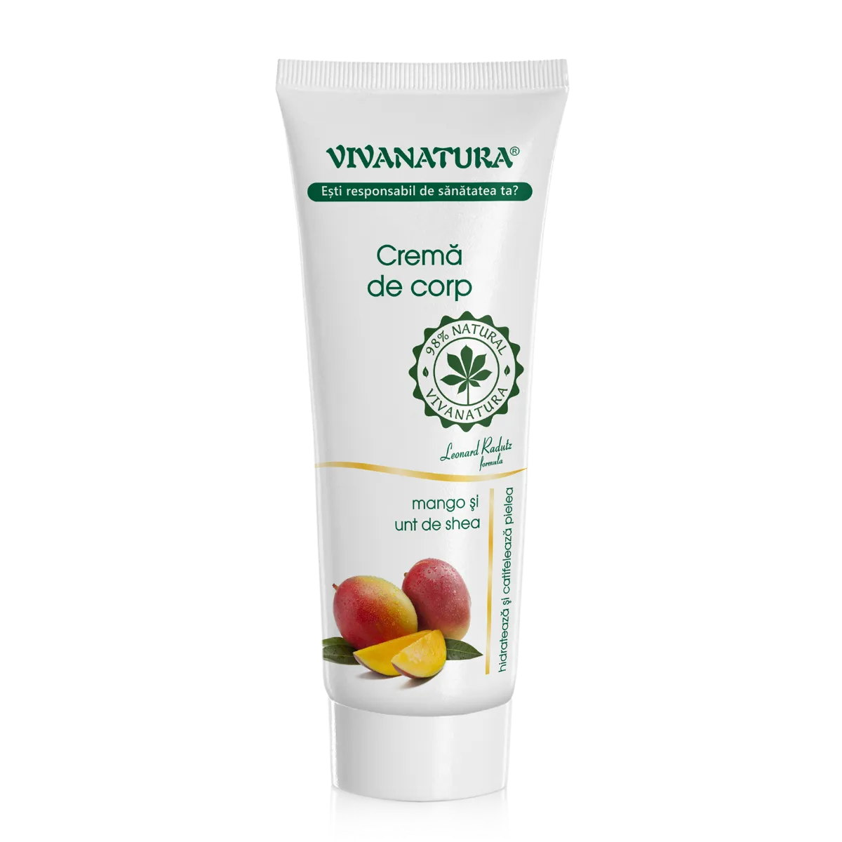 Crema de corp cu mango si unt de shea, 250ml, VivaNatura