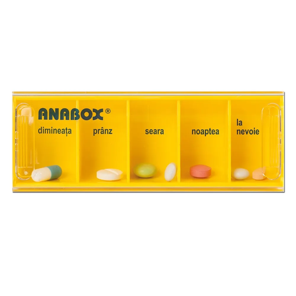 Organizator medicamente pentru utilizare zilnica, 1 bucata, Anabox