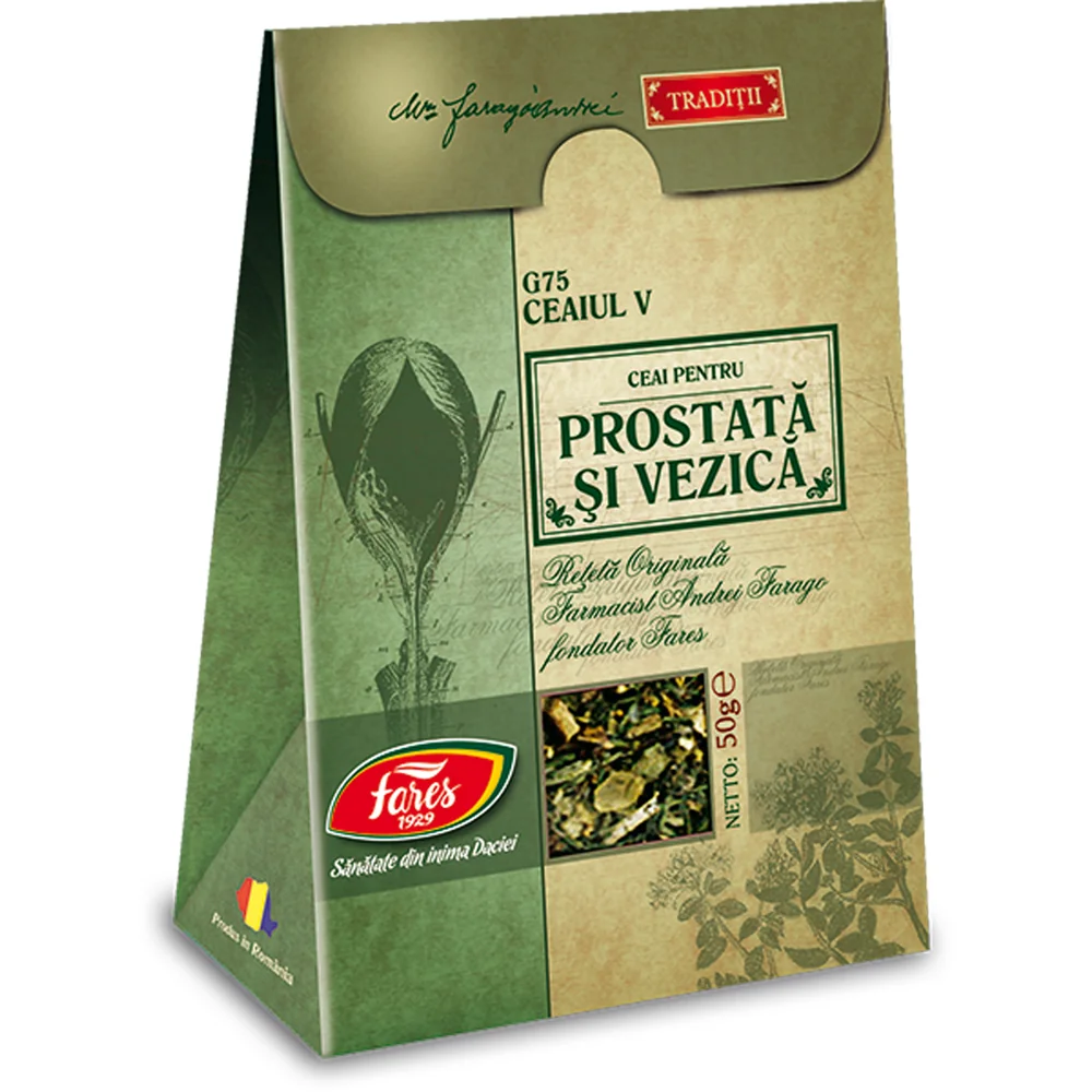 Ceaiul V pentru prostata si vezica G75, 50g, Fares