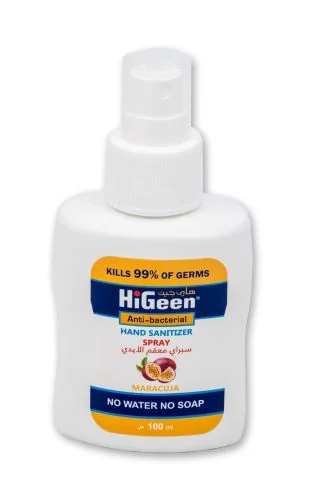 Spray dezinfectant pentru masca + maini si obiecte cu Maracuja, 100ml, HiGeen