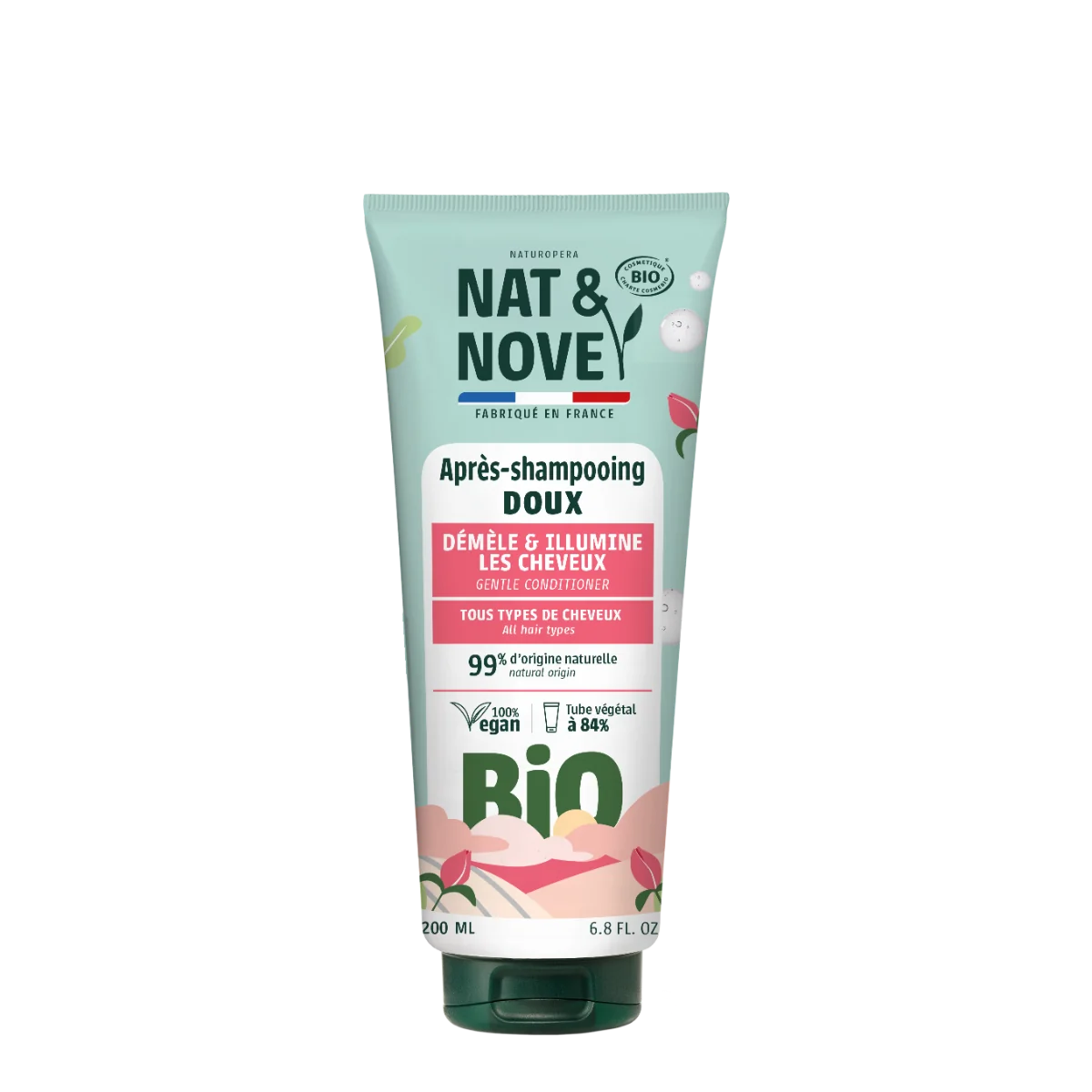 Balsam delicat pentru toate tipurile de par cu extract de galbenele Bio, 200ml, Nat&Nove