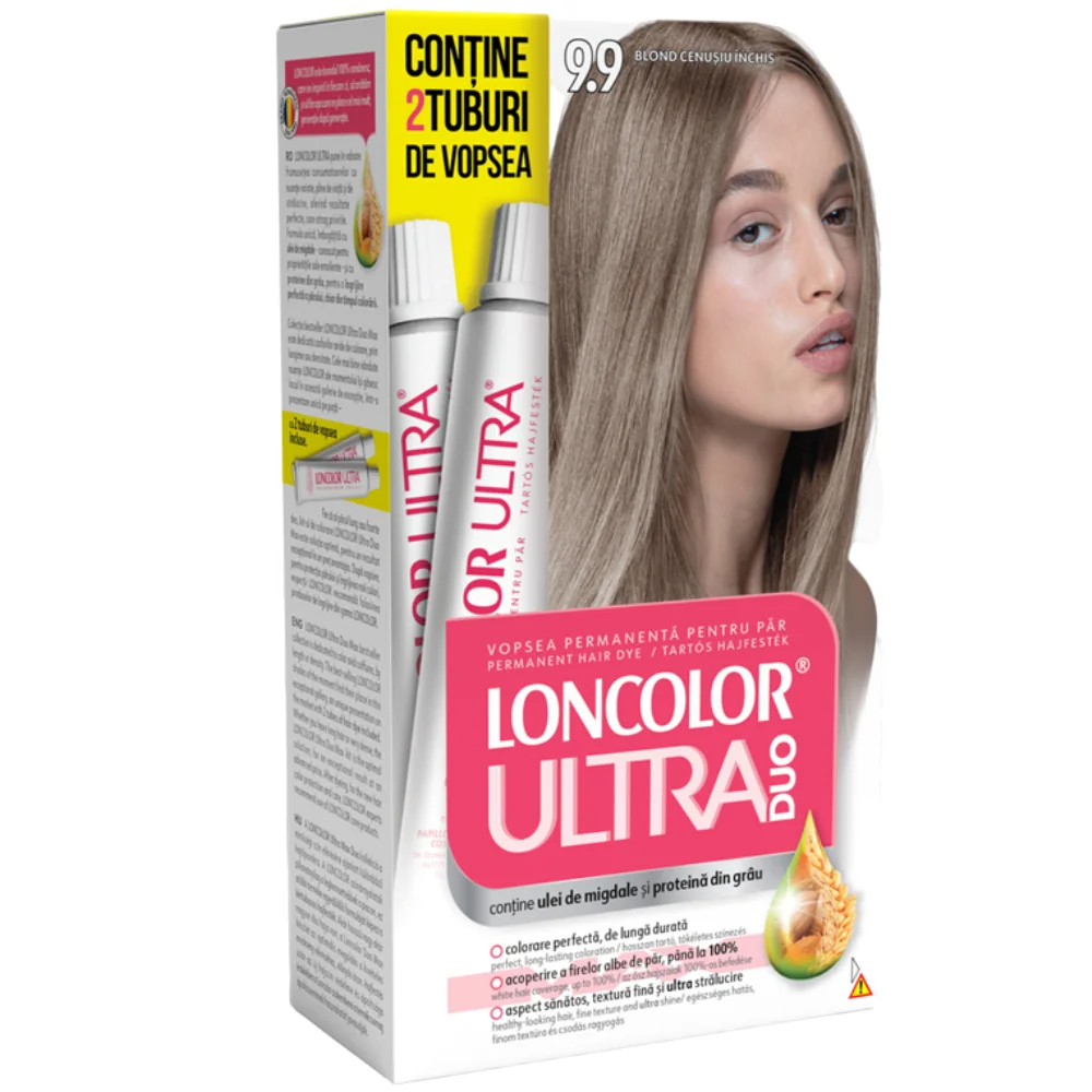 Vopsea de par permanenta Ultra Duo Max Nr. 9.9, 200ml, Loncolor