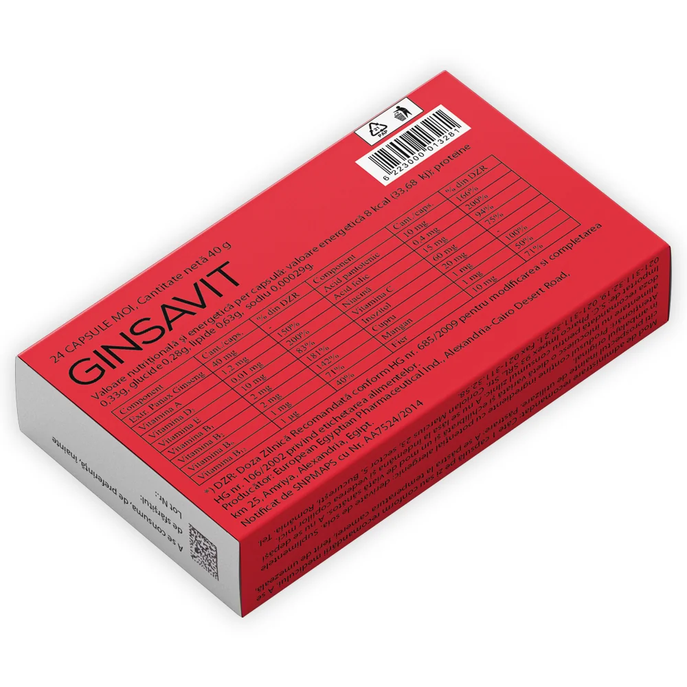 Ginsavit, 24 capsule, Pharco