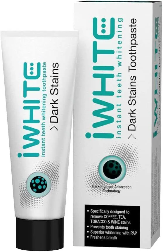 iWhite Pasta de dinti Whitening Dark Stains pete inchise la culoare, 75ml