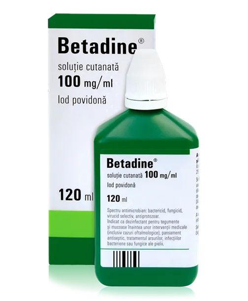 Betadine solutie, 120 ml, Egis