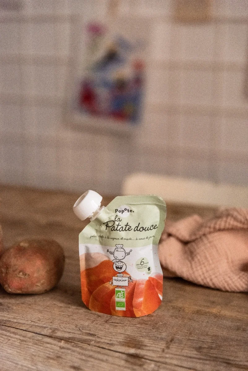 Piure cu cartofi dulci Bio, 4-6 luni, 120g, Popote