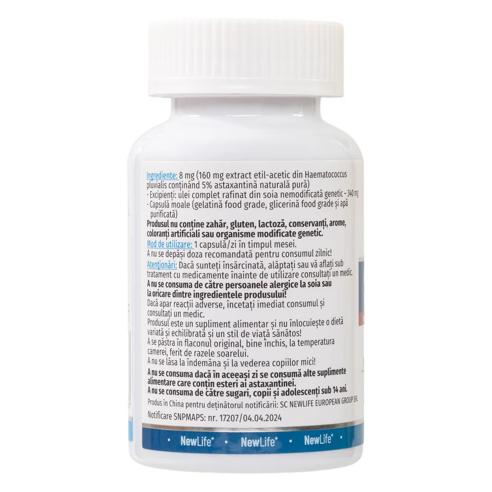 Astaxanthin 8mg, 60 capsule, NewLife