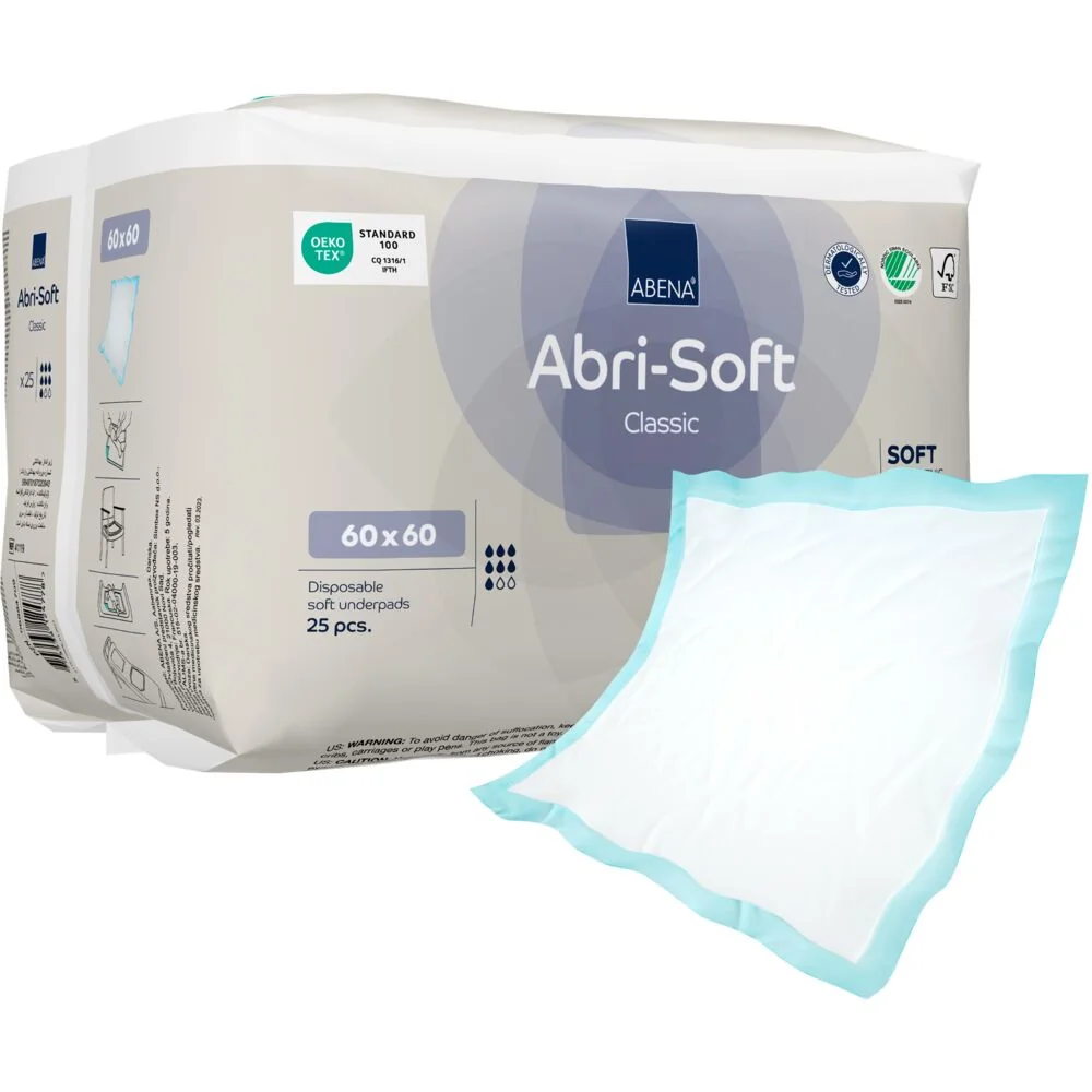 Aleze unica folosinta Abri Soft 60x60, 25 bucati, Abena