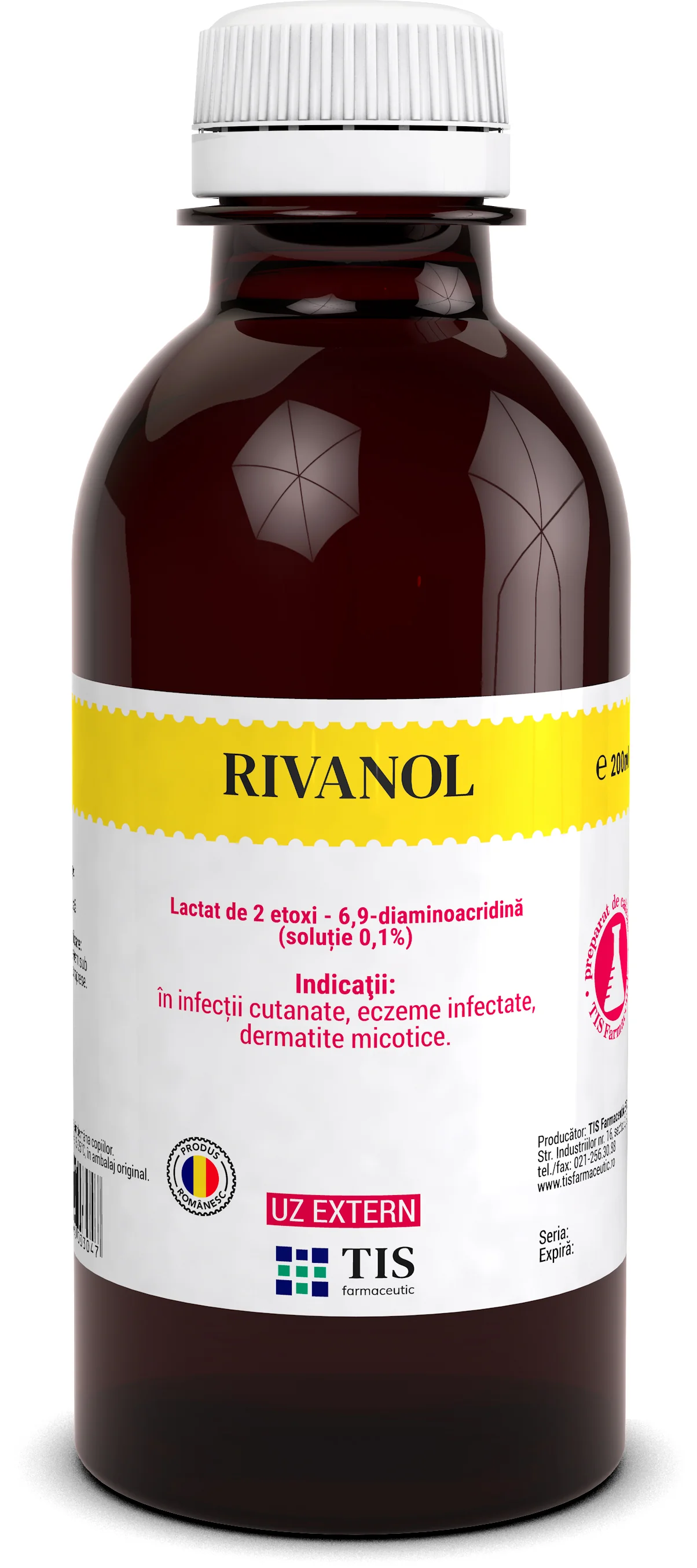 Rivanol 0,1%, 200ml, Tis Farmaceutic