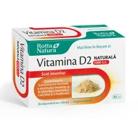 Vitamina D2 naturala 2000 UI, 30 capsule, Rotta Natura