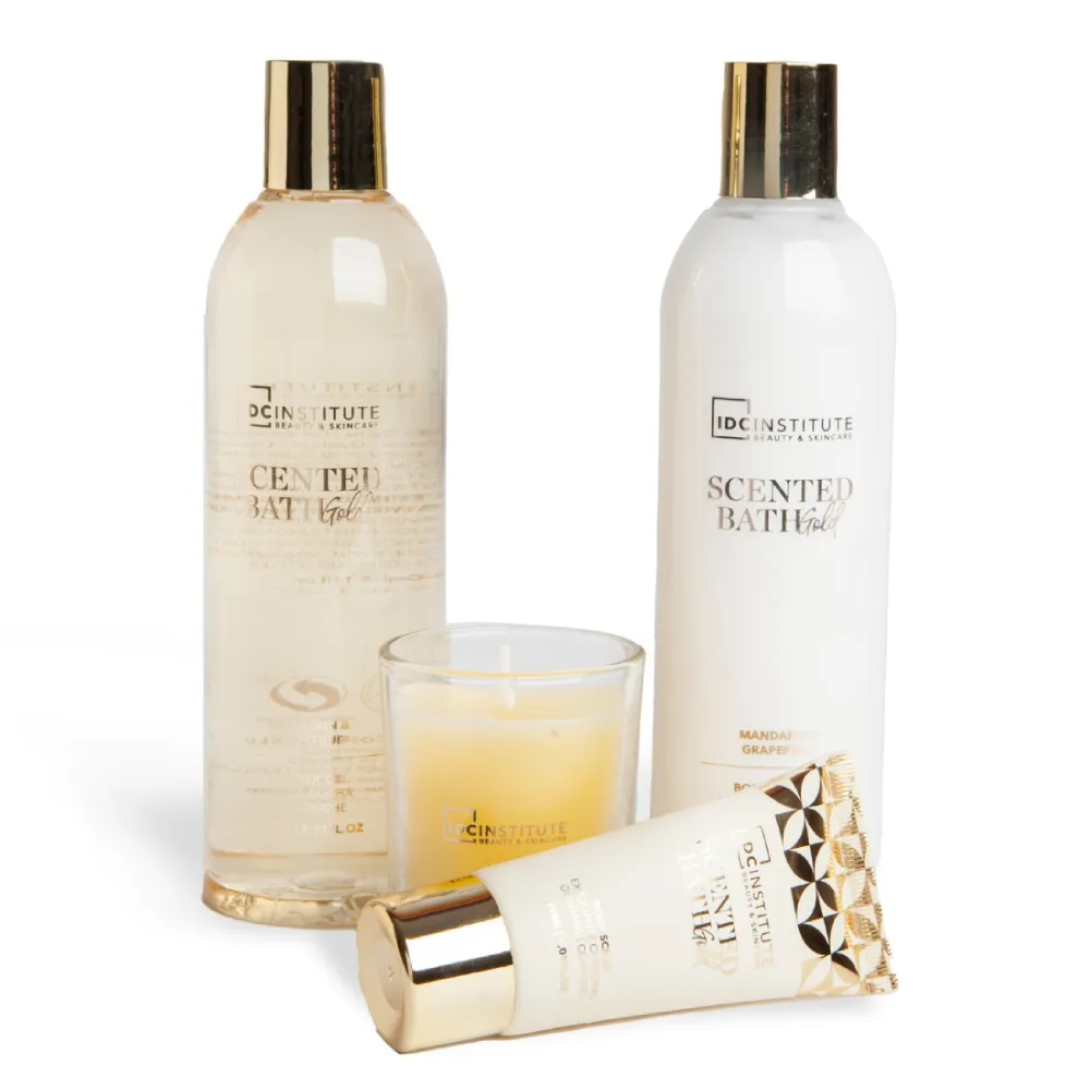 Set Scented Bath Gold Relaxing Time&Candle, IDC Institute 