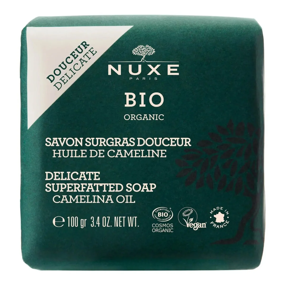 Sapun delicat intens hidratant pentru fata si corp Bio Organic, 100g, Nuxe