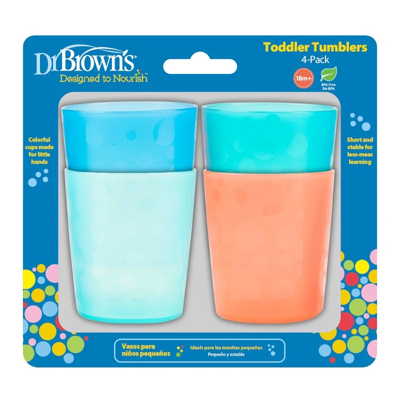 Set pahare colorate, 4 bucati, Dr. Brown's