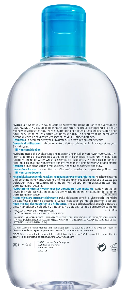 Lotiune micelara Hydrabio H2O, 500ml, Bioderma 