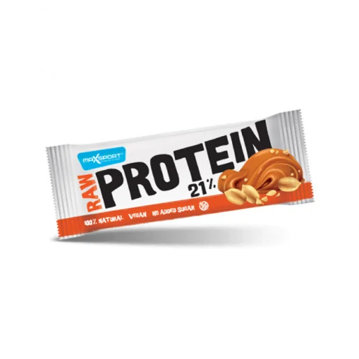 Baton proteic cu alune si sare vulcanica fara gluten, 50g, Maxsport