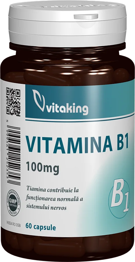 Vitamina B1 Tiamina 100mg, 60 capsule, Vitaking