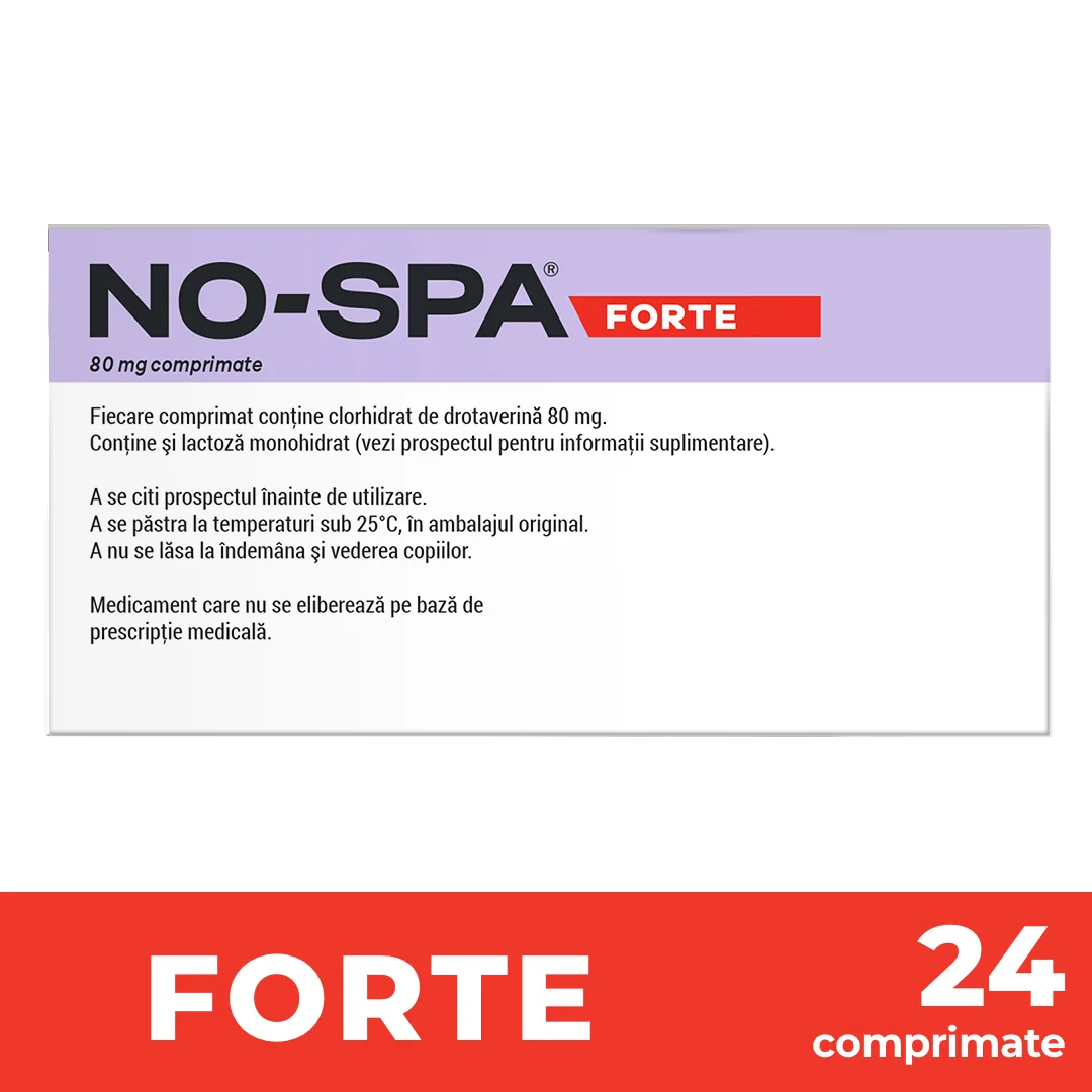 No-Spa Forte 80 mg, 24 comprimate, Sanofi