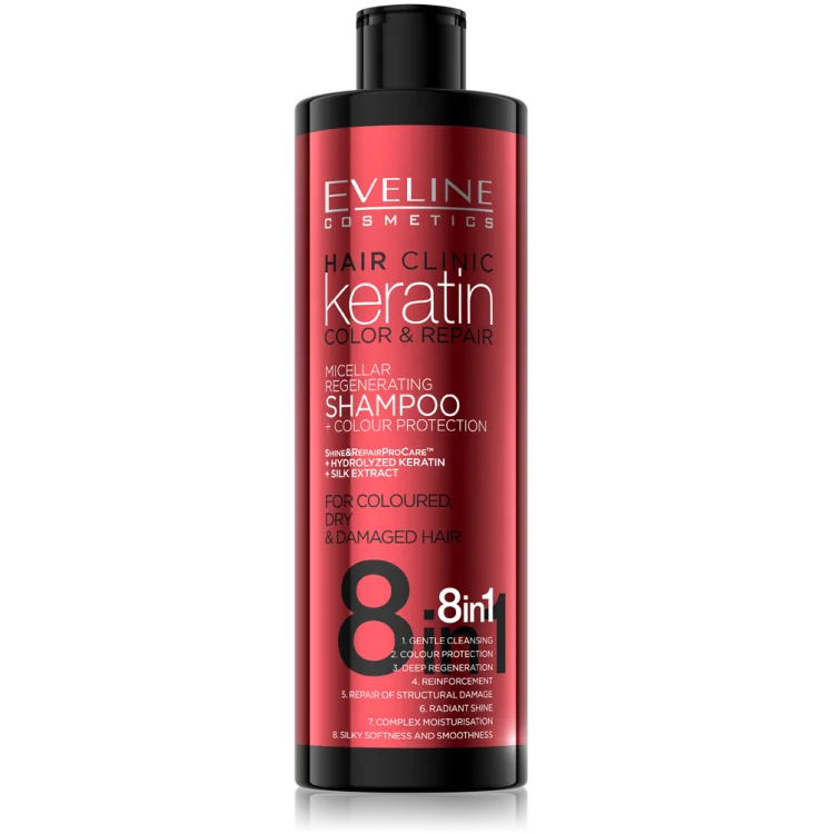 Sampon Keratin Colour Protection 8 in 1, 400ml, Eveline Cosmetics