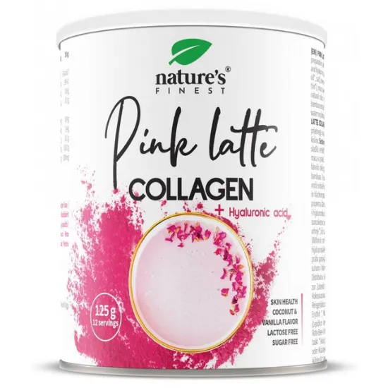 Collagen cu acid hialuronic Latte Pink, 125g, Nutrisslim