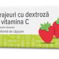 Dr. Max Drajeuri cu dextroza si vitamina C cu aroma de capsune, 14 drajeuri