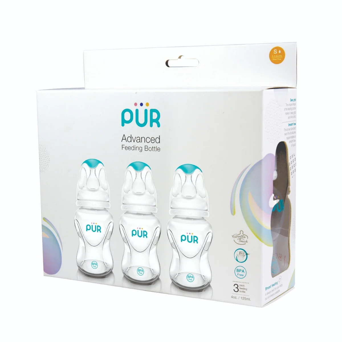 Set Biberoane Advanced, 3x125ml, PUR