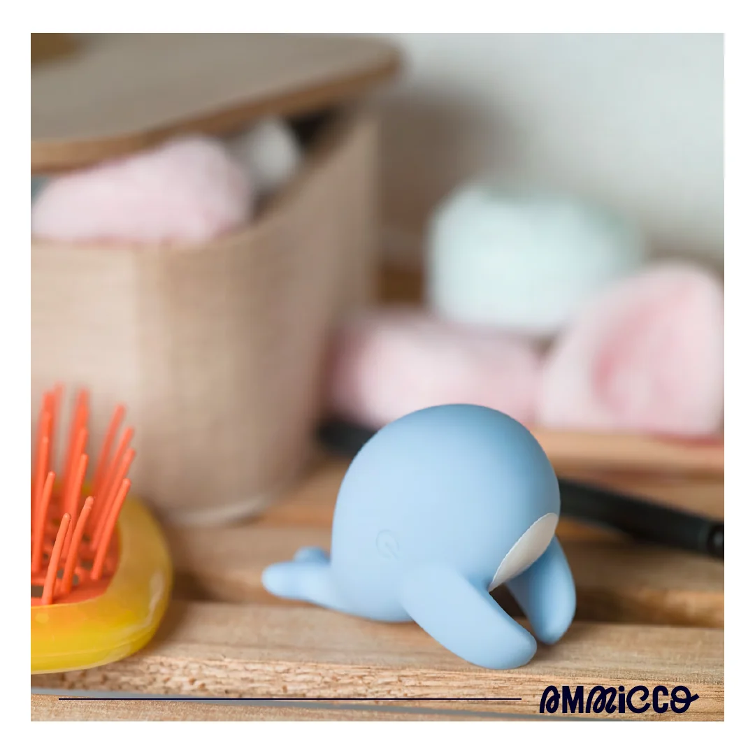 Mini vibrator de buzunar cu 12 moduri de vibratie Mini Whale, 1 bucata, Ammicco