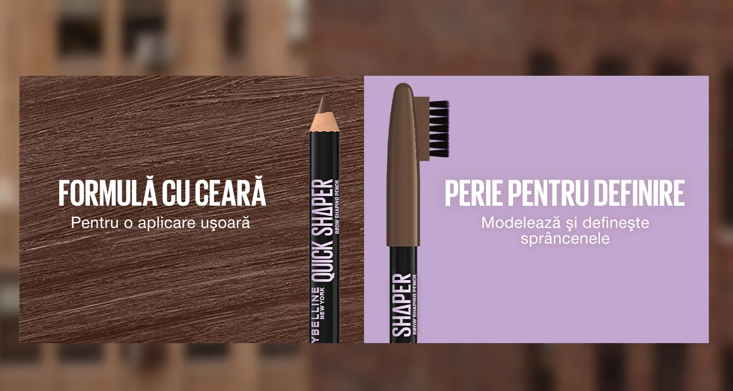 Creion sprancene cu formula cu ceara si perie pentru definire. Creion sprancene cu formula cu ceara si perie pentru definire.