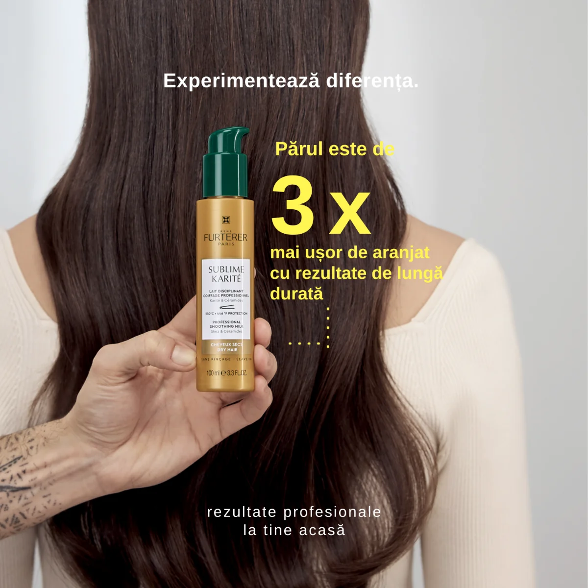 Crema hidratanta leave-in penru par uscat Karite Hydra, 100ml, Rene Furterer