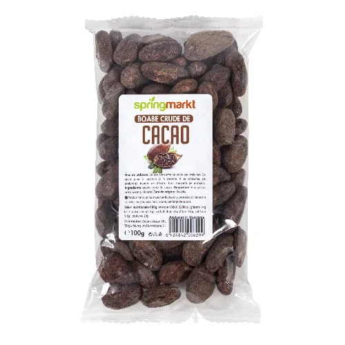 Boabe crude de cacao, 100g, Springmarkt