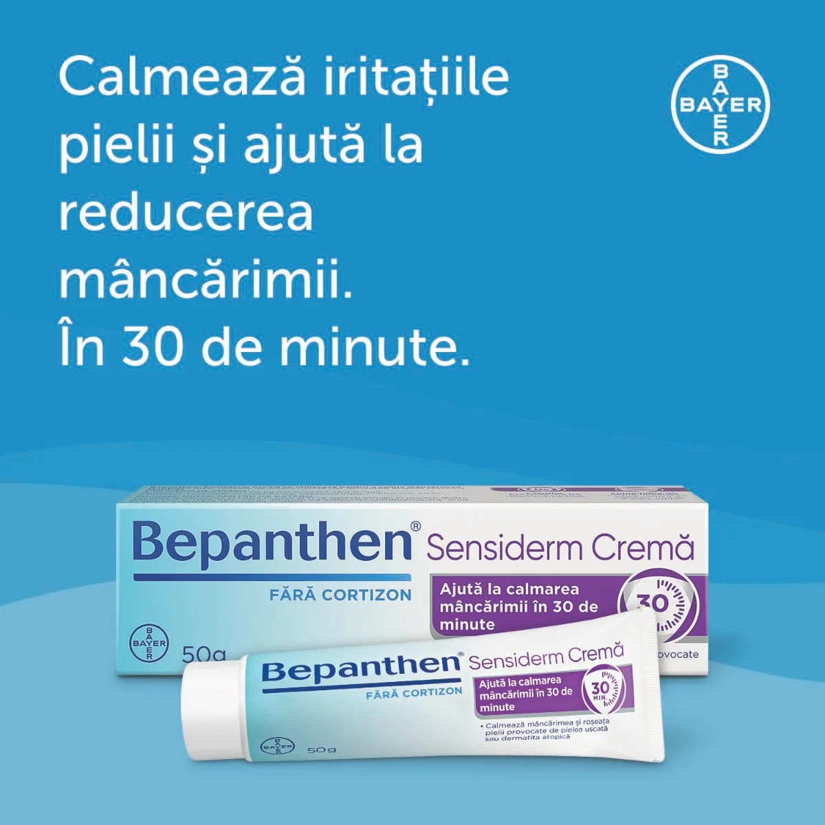 Crema Sensiderm Bepanthen, 50g, Bayer