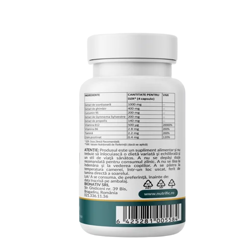 Glicemo Diabet Formula, 60 capsule, Nutrific