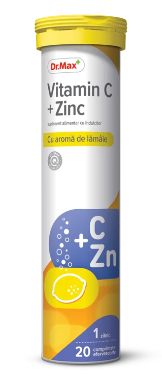 Dr. Max Vitamina C + Zinc, 20 comprimate efervescente